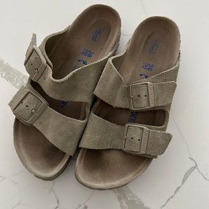 birkenstock arizona, soft footbed suede straps size 38